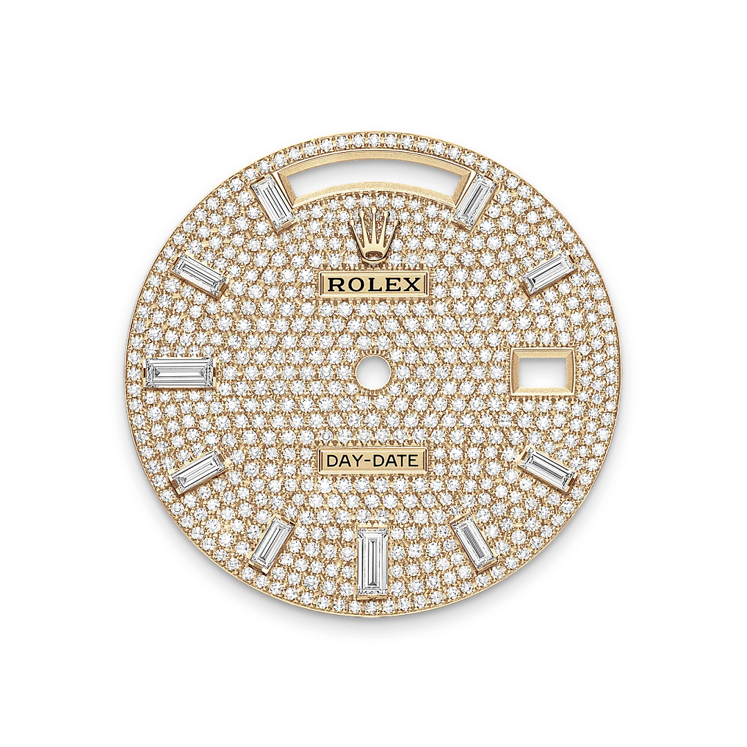 Il quadrante con <i>pavé</i> di diamanti